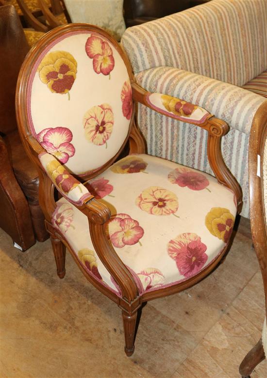 Upholstered elbow chair